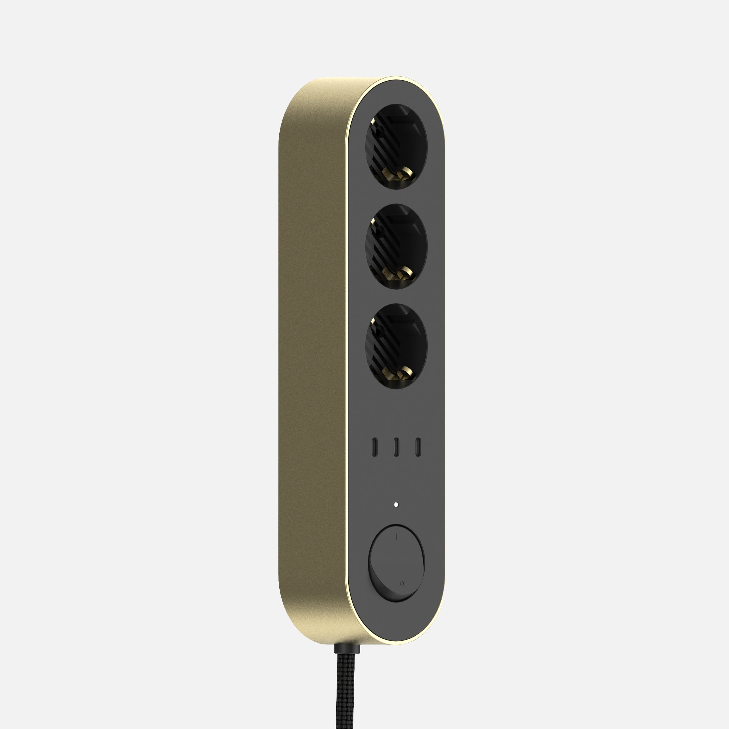 Edgar Power Strip - Satin Brass