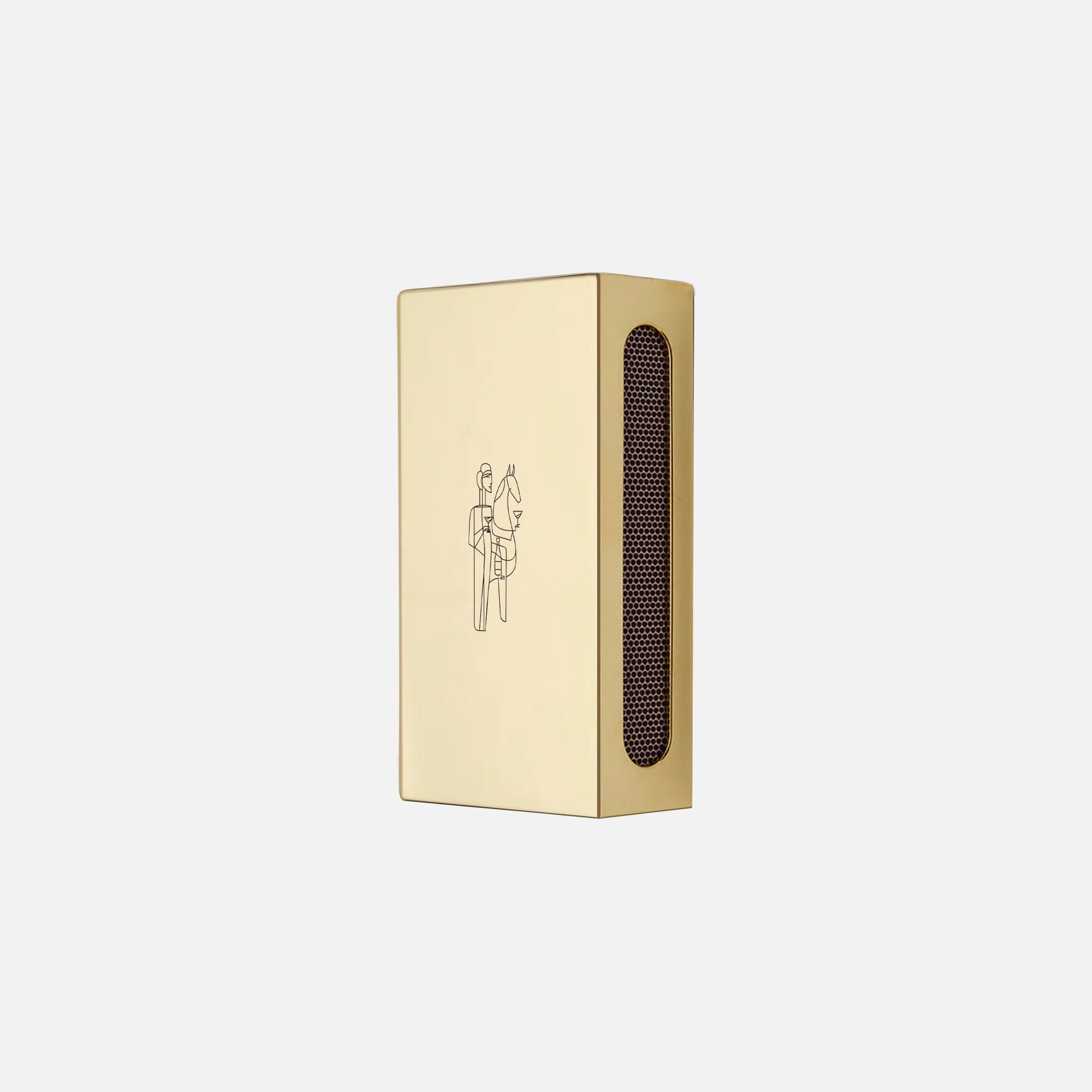 Woman with Horse - Matchbox  - Polished Brass